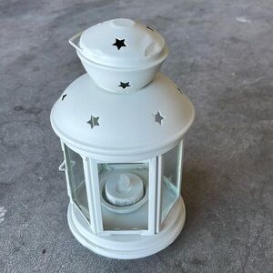 White Star Cutout Metal Lanterns Small